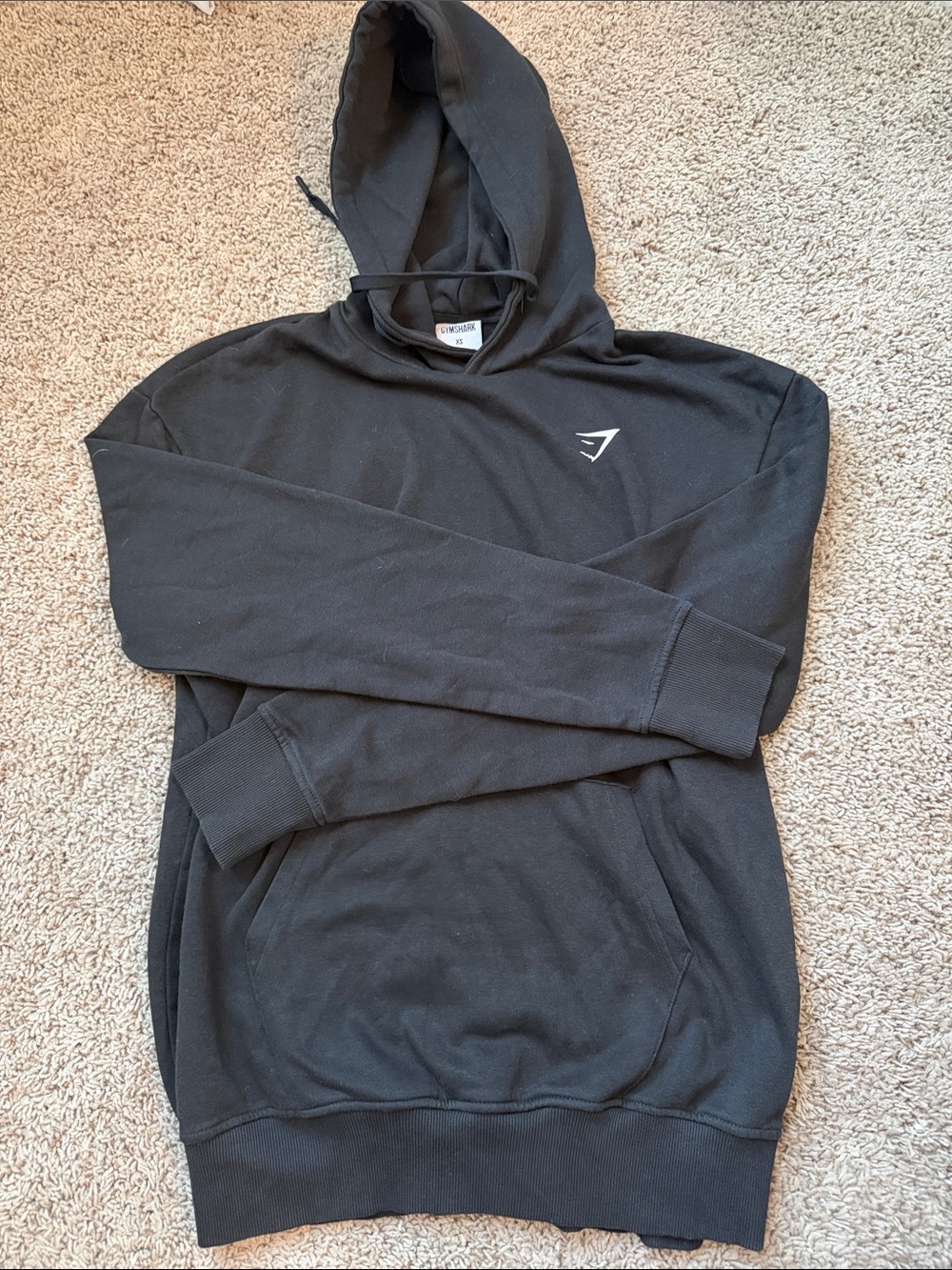 Gymshark Black Pullover Hoodie with Minimal Logo